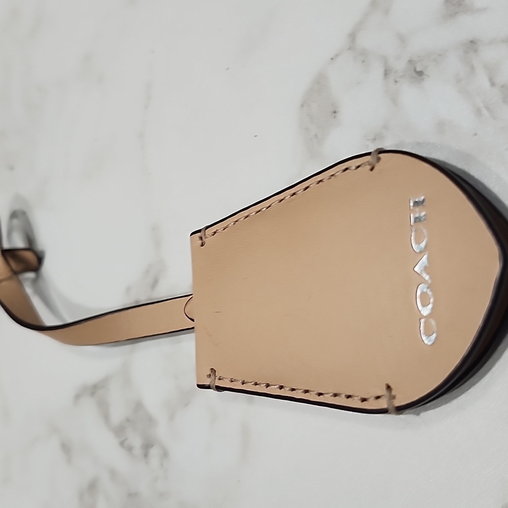 Coach All Leather Bag Key Tag Charm - Picture 2 of 3